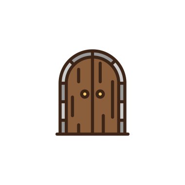 Anahat simgesini eski kemerli kapı dolu