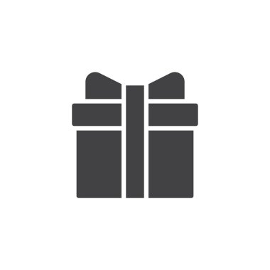 Noel hediye kutusu vektör simgesi