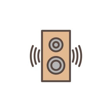 Parti hoparlör doldurulmuş anahat simgesini