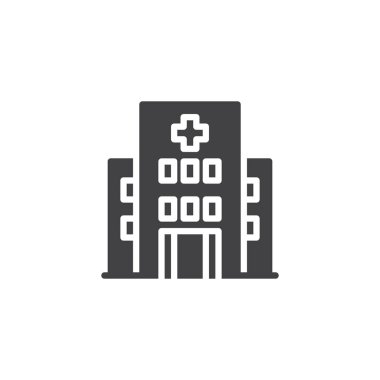 Hastane binası vektör simgesi