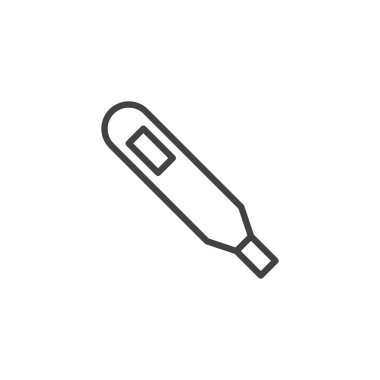 Elektronik termometre anahat simgesini