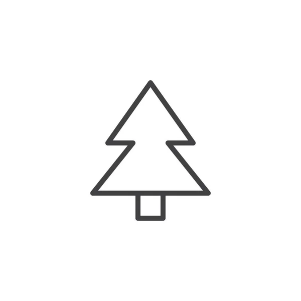 Xmas tree outline icon — Stock Vector