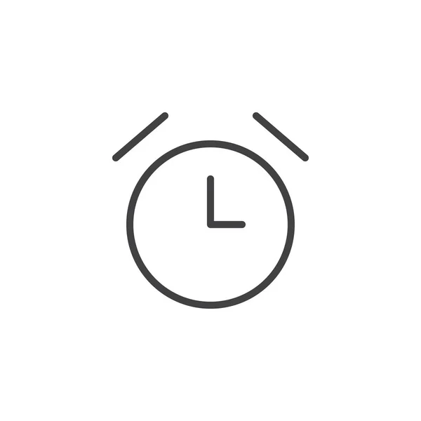 Alarm clock outline icon — Stock Vector