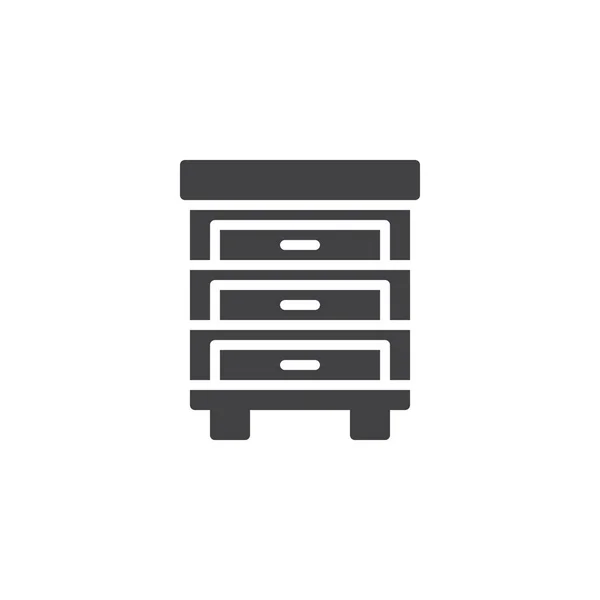 Drawer cabinet vector icon — Stock Vector