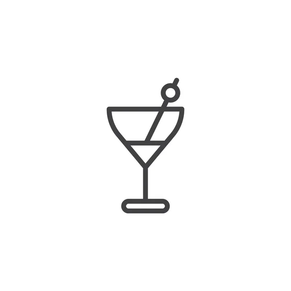 Cocktailglas-Ikone — Stockvektor