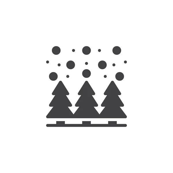 Zimní les vektorové ikony — Stockový vektor