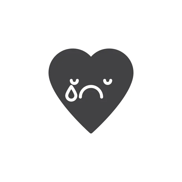 Crying Face icono de vector emoticono — Archivo Imágenes Vectoriales