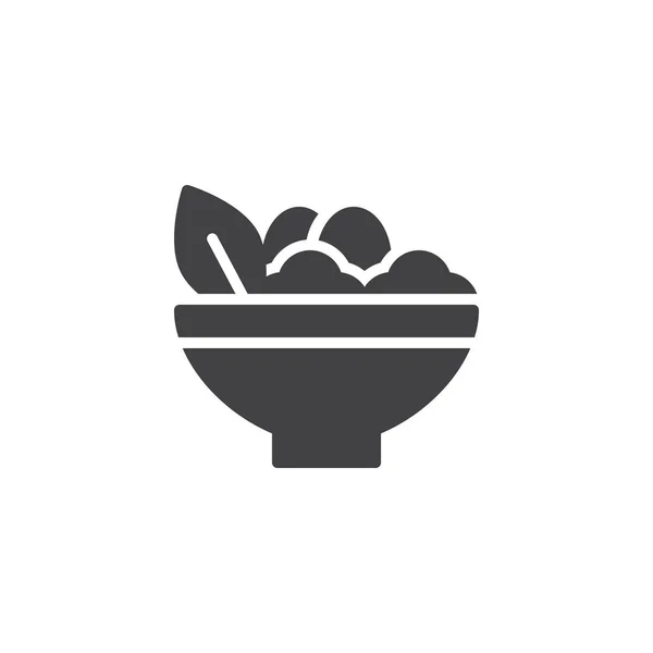 Salade bowl vector pictogram — Stockvector