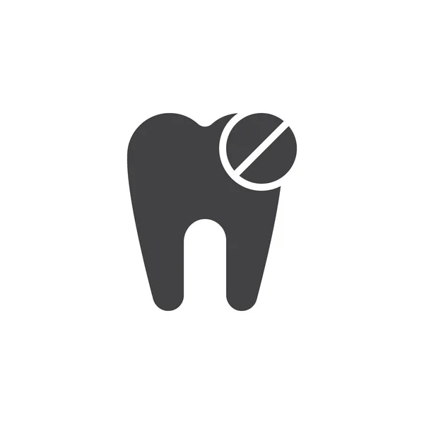 No tooth vector icon — Stock Vector