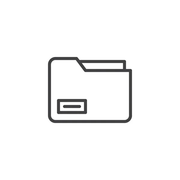 Folderu ikona konspektu dokumentu — Wektor stockowy