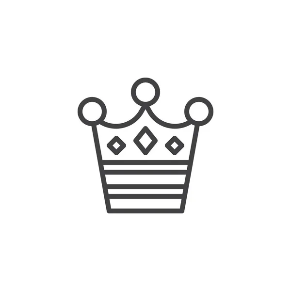 Crown outline icon — Stock Vector