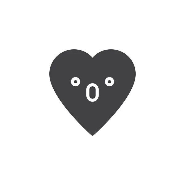 Ícone de vetor de emoticon Hushed Face —  Vetores de Stock