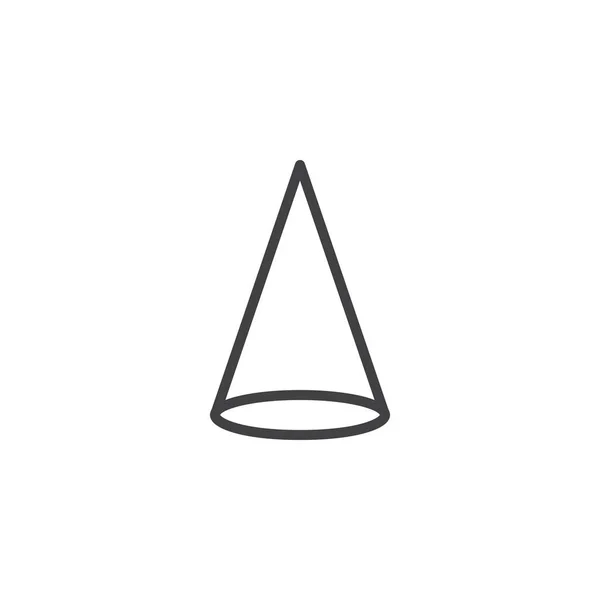 Kegel geometrische Umrisssymbole — Stockvektor