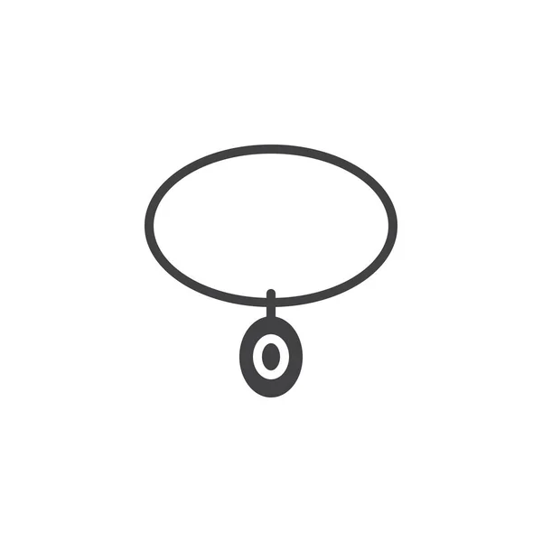 Ketting met hanger vector icon — Stockvector