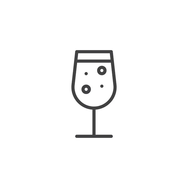 Champagne glass outline icon — Stock Vector