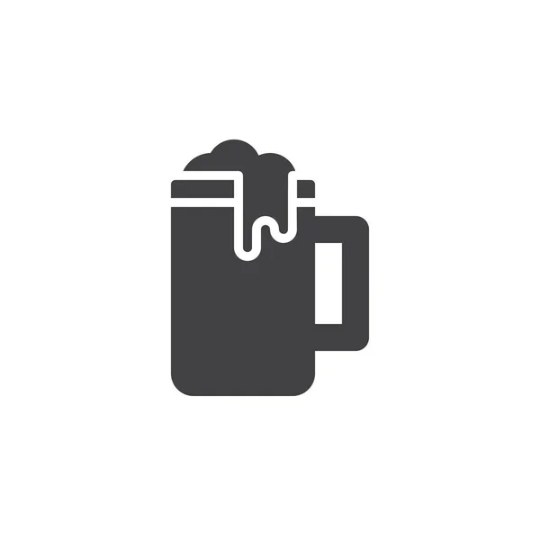 Beer mug vector icon — Stock Vector