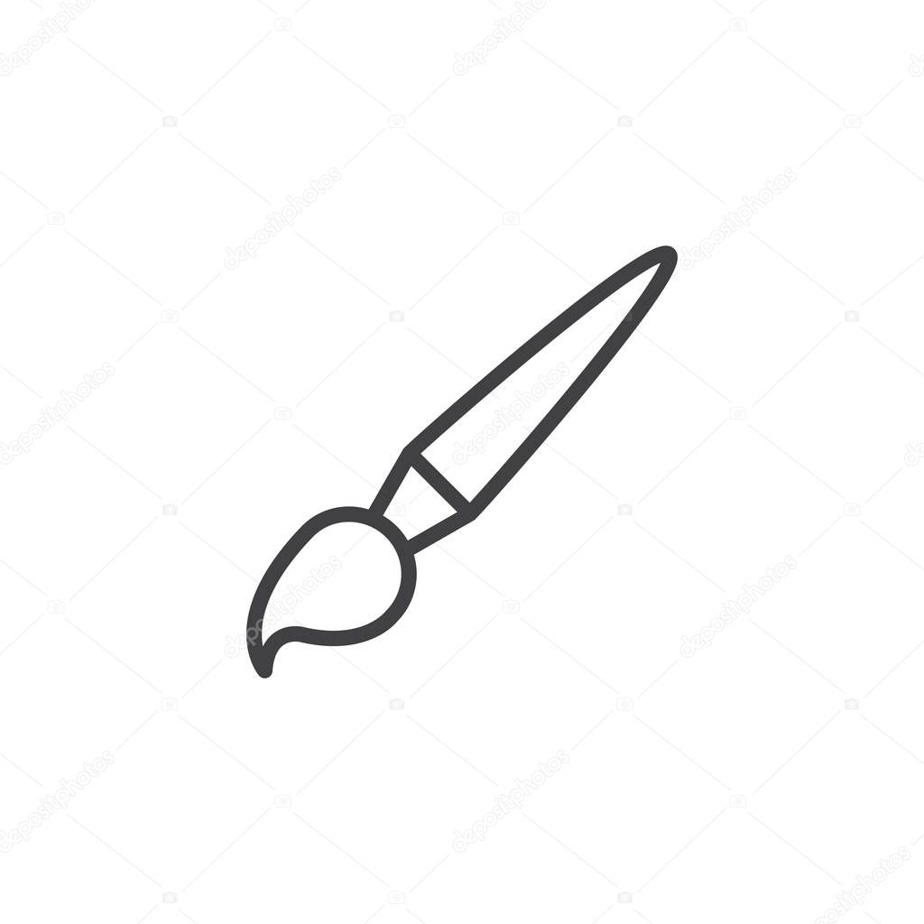 Paint brush outline icon