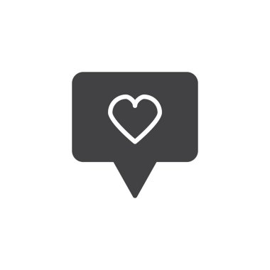 Aşk sohbet vektör simgesi