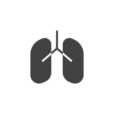 İnsan ciğerleri vektör simgesi