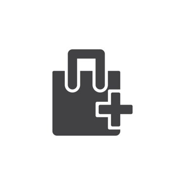 Alışveriş çantası vektör simge ekle