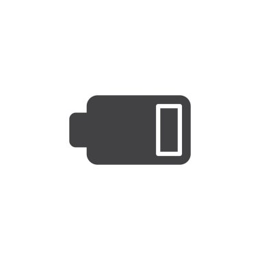 Düşük pil düzeyi vektör simgesi.