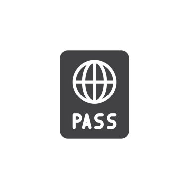 Uluslararası pasaport vektör simgesi