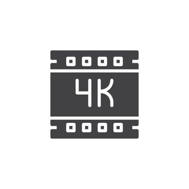 4 k ultra hd video vektör simgesi