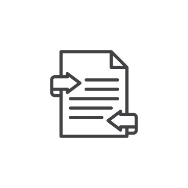 Exchange belgeleri dosya anahat simgesi