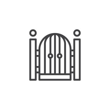 Ev giriş kapısı anahat simgesi