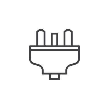 İngiltere'de elektrik fiş anahat simgesini