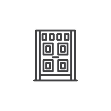 Kitaplık kapı anahat simgesi