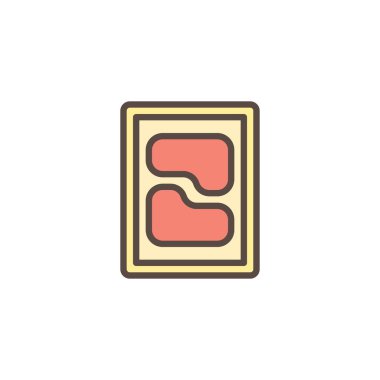 Tavuk eti paket anahat simgesini dolu