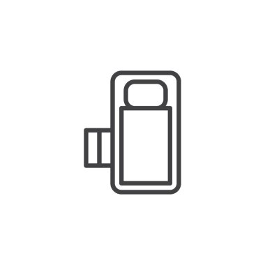 Yatak ve halı anahat simgesini