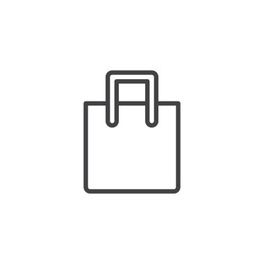 Alışveriş çantası anahat simgesini