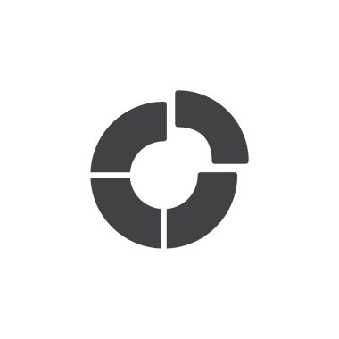 pasta grafiği vektör simgesi