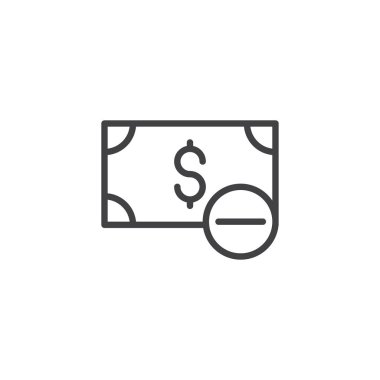 Doları iptal anahat simgesini