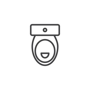 Tuvalet en iyi görünümü anahat simgesi