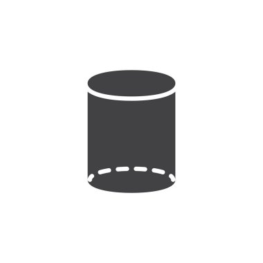 Silindir geometrik şekil vektör simgesi