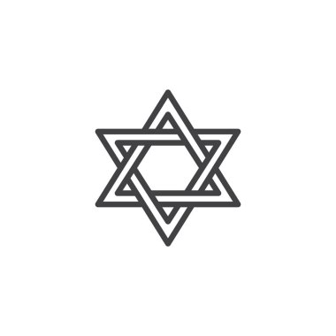 Magen david yıldız anahat simgesini.