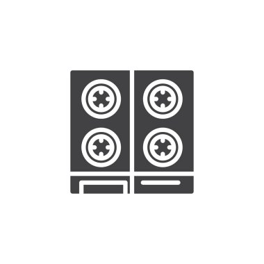 Mutfak soba üstten görünüm vektör simgesi