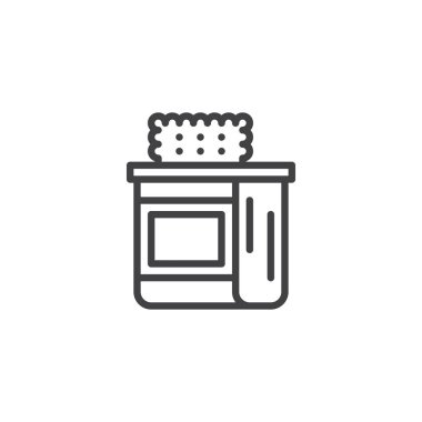 Bisküvi paket anahat simgesi