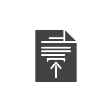 Upload dosya belge vektör simgesi