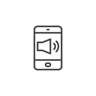 Smartphone ses düzeyi anahat simgesini