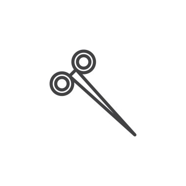 Tıbbi makas anahat simgesini