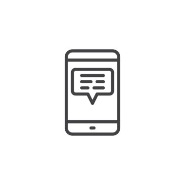 Mobil sohbet anahat simgesini