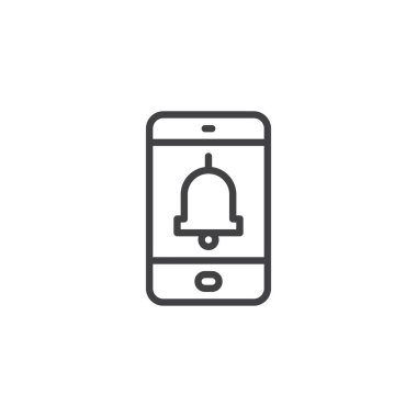 Hareket eden telefon bildirim anahat simgesi