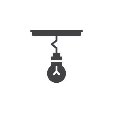 Ampul vektör simge asılı