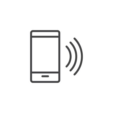 Akıllı telefon arama anahat simgesi