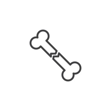 Kırık kemiğin insan anahat simgesini