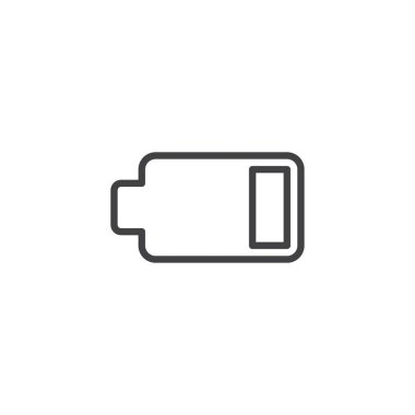 Düşük pil düzeyini anahat simgesini